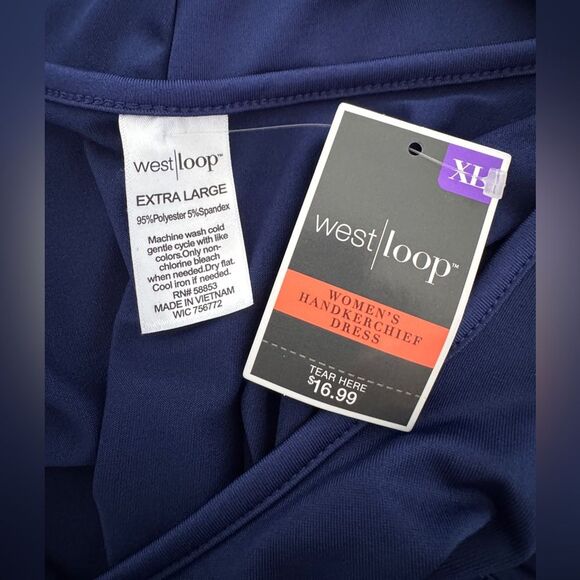 West Loop Blue Midi SLEEVELESS Dress NWT XL - Picture 5 of 7